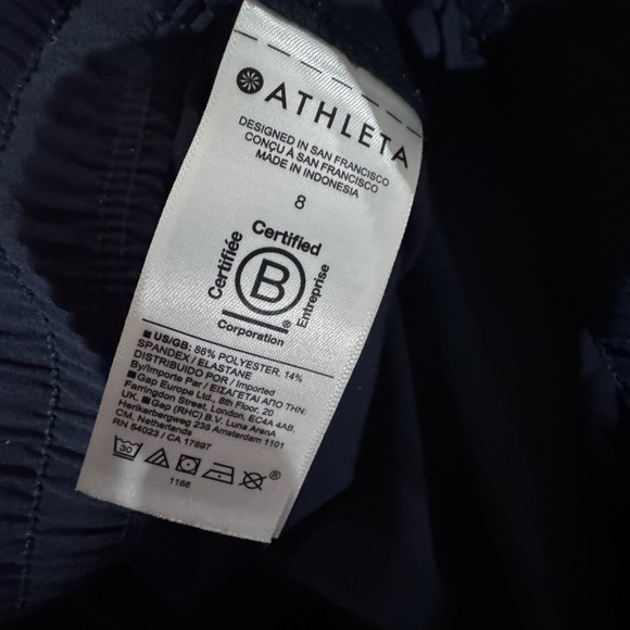 Athleta Blue Cropped Ankle Pants Slim Fit - Picture 7 of 16